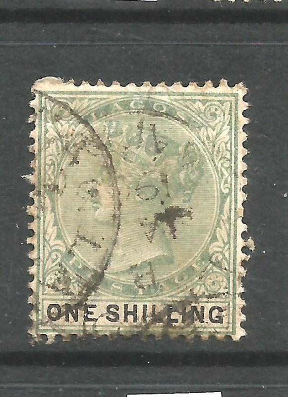 LAGOS  1887-02  1/-   QV  FU   SG 38