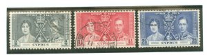 Cyprus #140-142 Used Single (Complete Set)