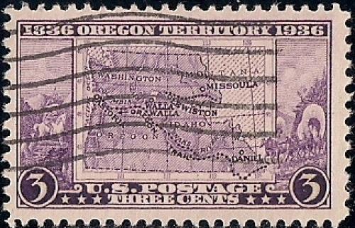 783 3 cent Oregon Territory Centennial, Stamp used VF