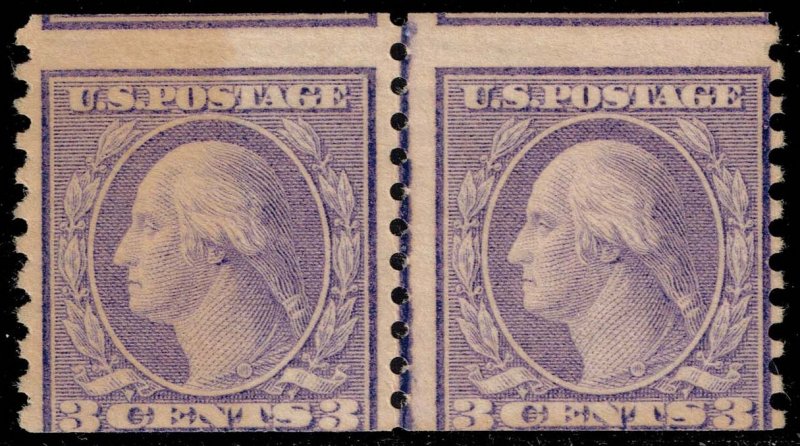 US #494 George Washington Joint Line Pair; MNH