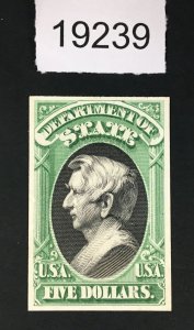 MOMEN: US STAMPS # O69P4 PROOF ON CARD LOT #19239