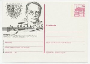 Postal stationery Germany / Berlin 1986 Max Reger - Composer