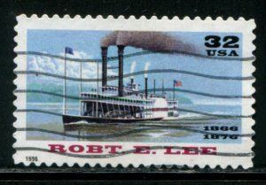 3091 US 32c Riverboats - Robt. E Lee SA, used