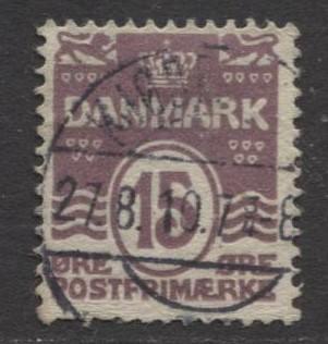 Denmark - Scott 63 - Definitive Issue -1905 - Used - Single 15o Stamp