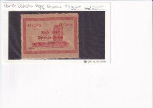 64c North Dakota State Beer Revenue Stamp #B7, Used (F32623)