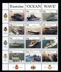 BRITISH INDIAN OCEAN TERR SG202/13 1997 EXERCISE OCEAN WAVE  MNH