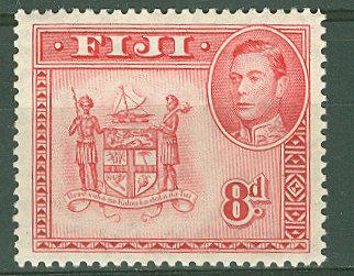 Fiji # 126a  George VI - 8d Arms perf.13  (1) Unused VLH