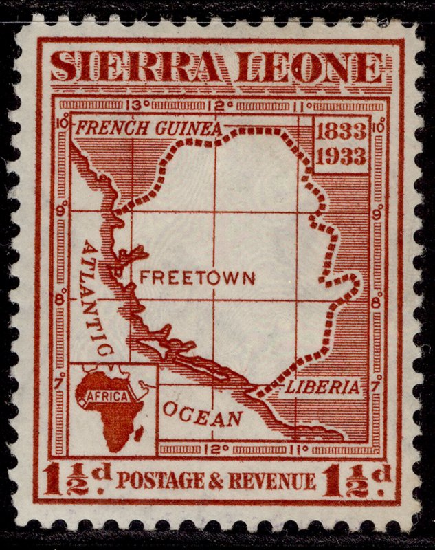 SIERRA LEONE GV SG170, 1½d chestnut, M MINT. Cat £10.