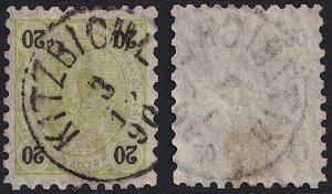 Austria - 1890 - Scott #58 - used - KITZBICHL pmk - perf 9 1/4