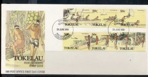 Tokelau 1989 Food Gathering FDC