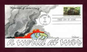 Sc. 2559e 1991 Arsenal of Democracy - World War II FDC - Wilma 