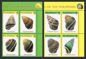 Philippines 2967-2968 ad blocks, 2969-2970 ad sheets, MNH. Shells 2005.