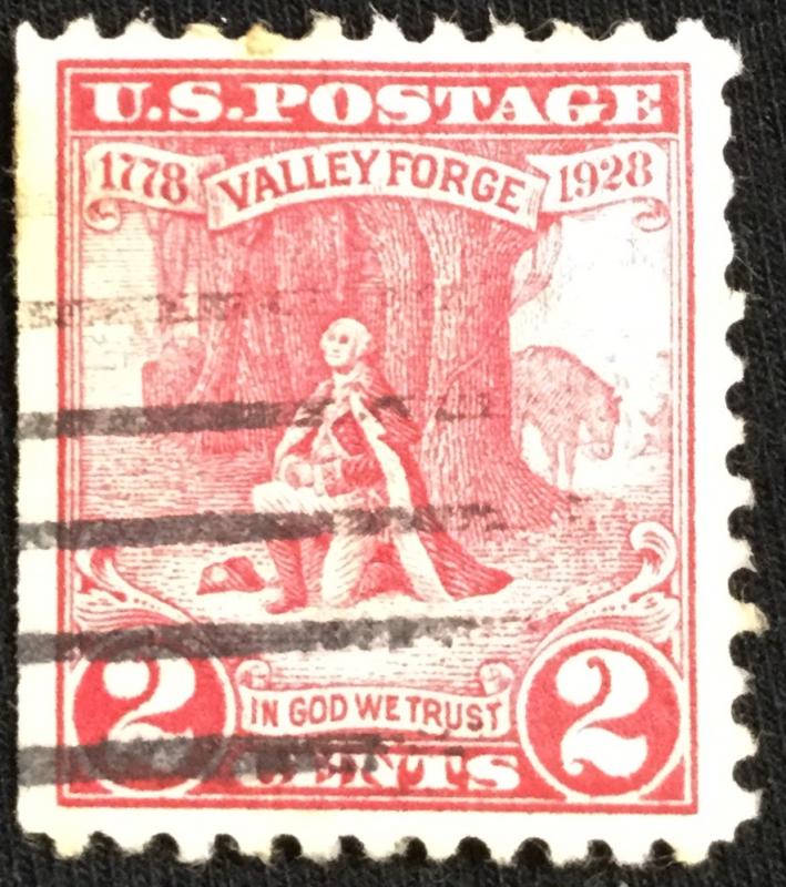 US #645 Used SE Single Valley Forge George Washington SCV $.50 L3