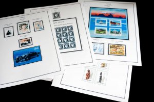 COLOR PRINTED FRANCE 2019-2020 STAMP ALBUM PAGES (63 illustrated pages)