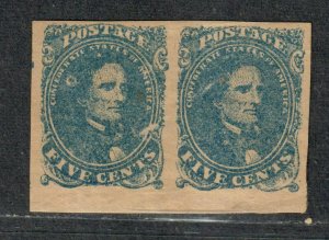 CSA Sc#4 M/NH/VF, Pair Pos#42+43 OG Minor Gum Creases Tiny Flaws, Cv. $625