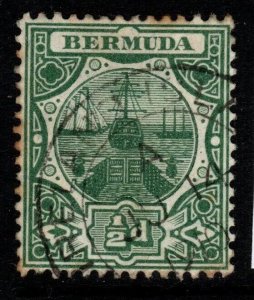 BERMUDA SG36 1909 ½d GREEN USED