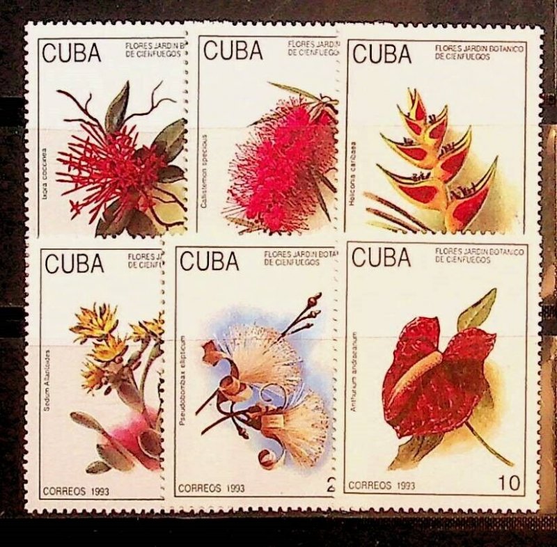 CENTRAL AMERICA Sc 3515-20 NH ISSUE OF 1993 - FLOWERS