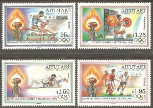 AITUTAKI Sc# 460 - 463 MNH FVF Set4 Olympic Sports