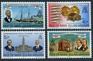 Isle of Man 62-65,MNH.Michel 54-57. Manx settlers in Cleveland,Ohio,150.1975.