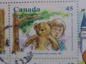​CANADA 1996 SC#  1621b  DISNEY CARTOON-WINNIE THE POOH USED-S/S- VF