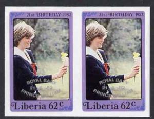 Liberia 1982 Birth of Prince William opt on Diana 21st Bi...