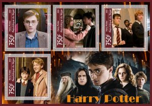 Stamps. Cinema. Harry Potter  2022 year 1+1 sheets perforated  Niger