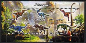 MALAWI - 2012 - Dinosaurs #3 - Perf 6v Sheet - MNH - Private Issue