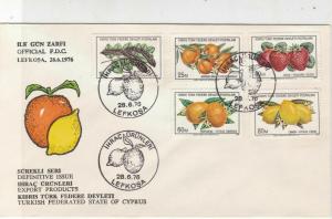 Turkish Federated Cyprus 1976 Export Products Cancels FDC Stamps Cover Ref 23571
