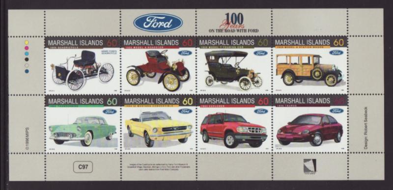 Marshall Islands 611 Cars Souvenir Sheet MNH VF