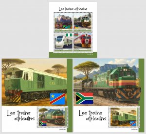 CENTRAL AFRICAN 2025 MNH African Trains #214ba12