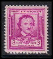  986 3c Poe Fine MNH Plt/4 UR 24143 F07916