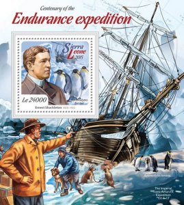 SIERRA LEONE - 2015 - Endurance Expedition - Perf Souv Sheet - Mint Never Hinged