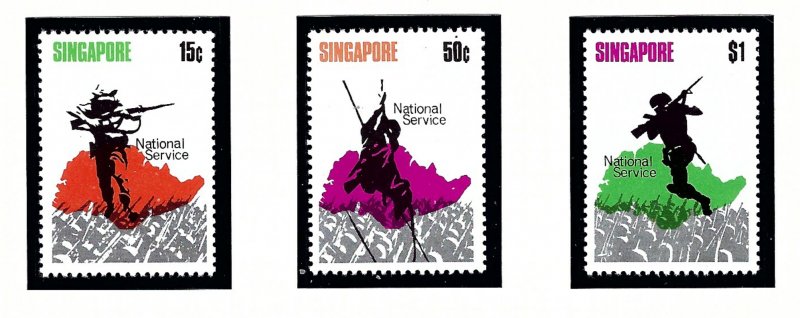 Singapore 119-21 MNH 1970 National Military Service