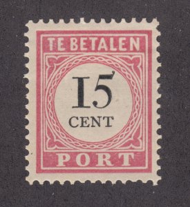 Netherlands Indies Sc J17 MLH. 1895 15c carmine & black Postage Due, fresh, F-VF