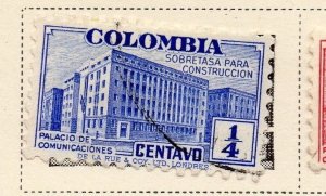 Colombia 1940 Early Issue Fine Used 1/4c. 172887