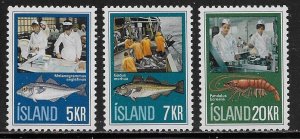 Iceland Scott #'s 435 - 437 MNH