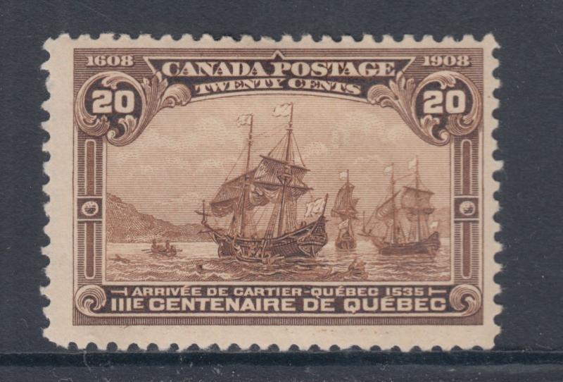 Canada Sc 103 MLH. 1908 20c Arrival of Cartier