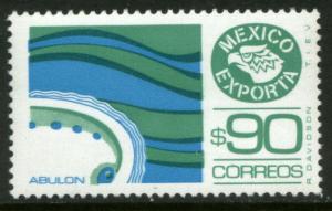 MEXICO Exporta 1470 $90P Abalone Unwmk Fluor Paper 8 MNH