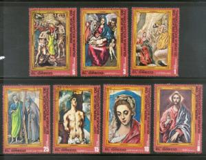 Guinea Equatorial 1972 Christmas Jesus Paintings Holy Year Christinity Art 7v...