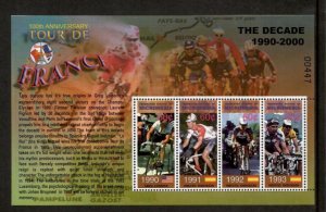 Micronesia 2003 - Tour De France Biking - Sheet of 4 Stamps - Scott #547 - MNH