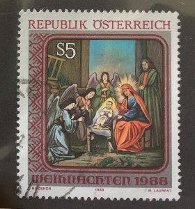 Austria 1988 Scott 1446 used - 5s, Nativity, Christmas