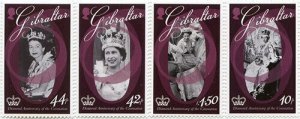 Gibraltar 2013 - DIAMOND ANNIVERSARY OF CORONATION  - Set of 4 stamps - MNH