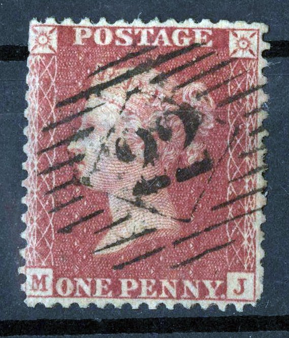 GREAT BRITISH, RED ONE PENNY 1854, Perf. 14