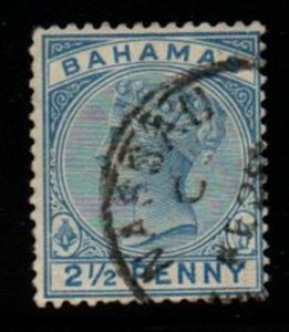 Bahamas Sc 28a 1884 2 1/2 dull blue Victoria sstamp used