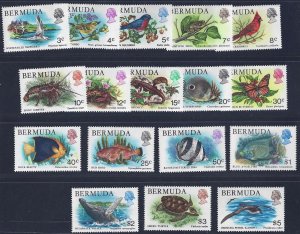 BERMUDA 1978 BIRDS SET TO $5 Sc 363 379 NEVER HINGED