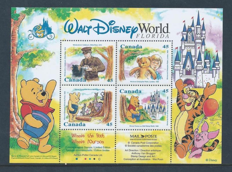 Winnie The Pooh #1621b Souvenir Sheet MNH32