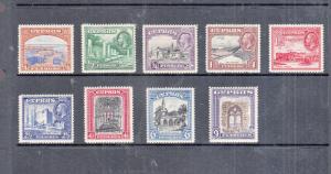 CYPRUS 1934 SET TO 9P MINT SOME UNMOUNTED