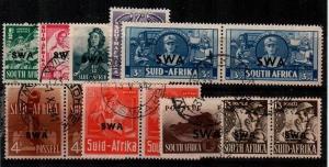 South West Africa Scott 135-43 Used (Catalog Value $93.75)