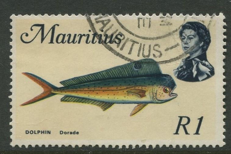 Mauritius -Scott 353 - Fish Definitive Issue -1969 - FU - Single 1r Stamp