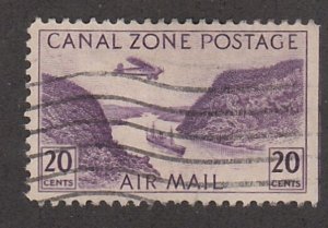Canal Zone #  C11, Airplane over Galliard Cut, Used